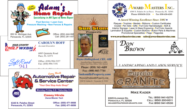 Pensacola Business Cards